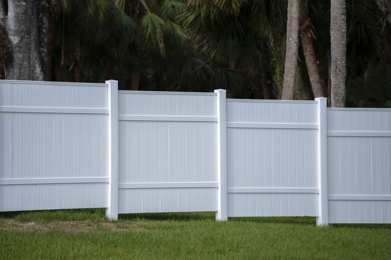 Tan Pvc Fence Installation